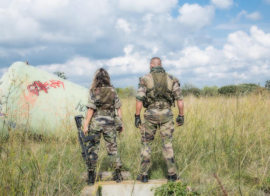 military team at the training ground