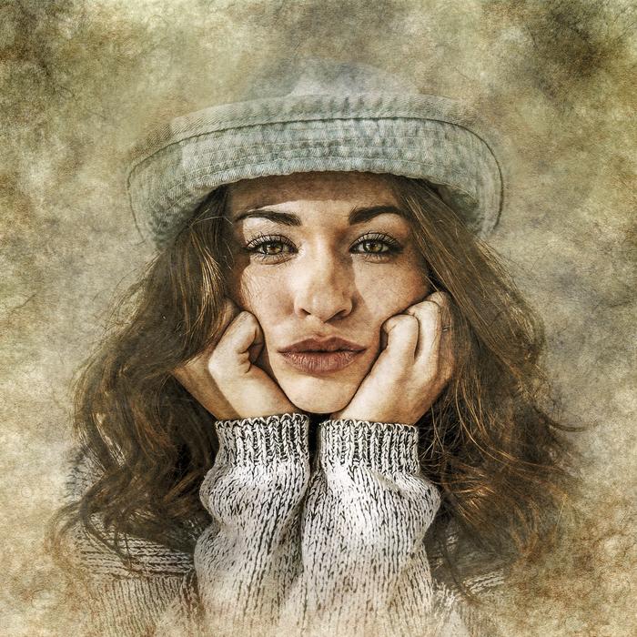 Girl face illustration