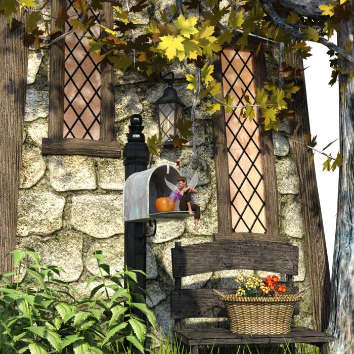 girl elf in the garden as a fantasy