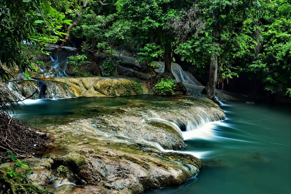 Waterfall Nature and Trees