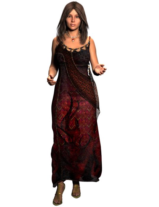 attractive 3d woman