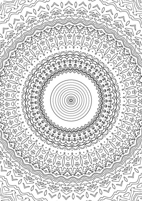 Beautiful, black and white drawing with the pattern, at white background