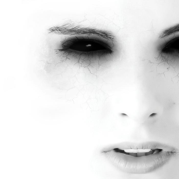 portrait of horrible woman-zombie