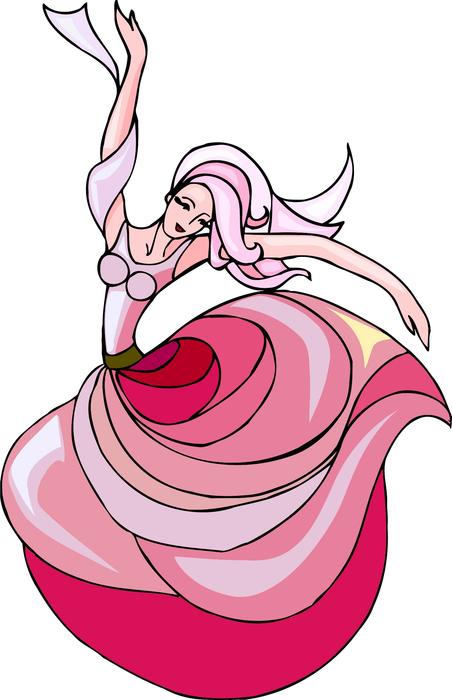 abstract dancing princess