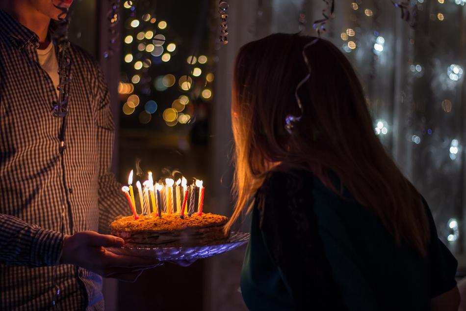 Candles on Cake Food