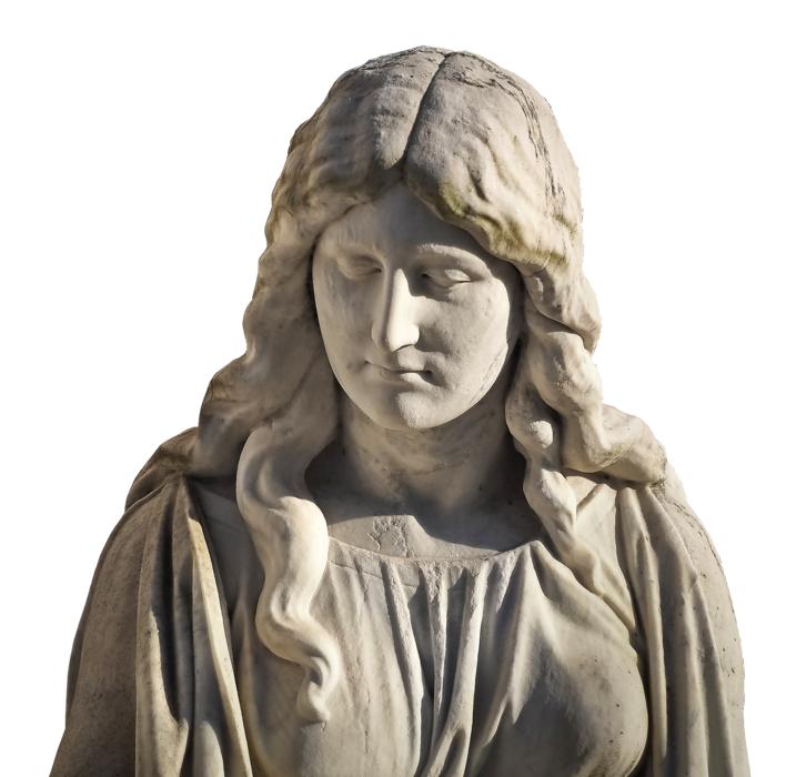 White stone Woman Figure