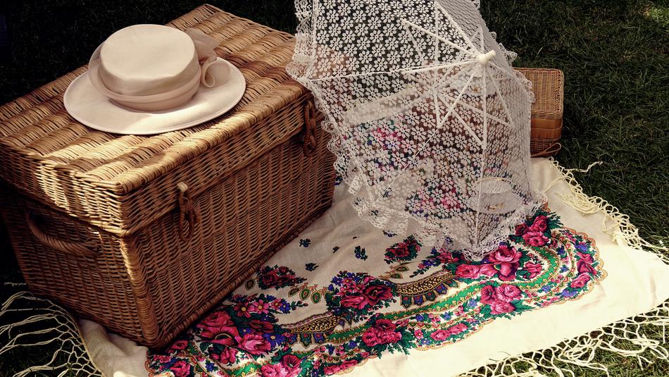 landscape with picnic things