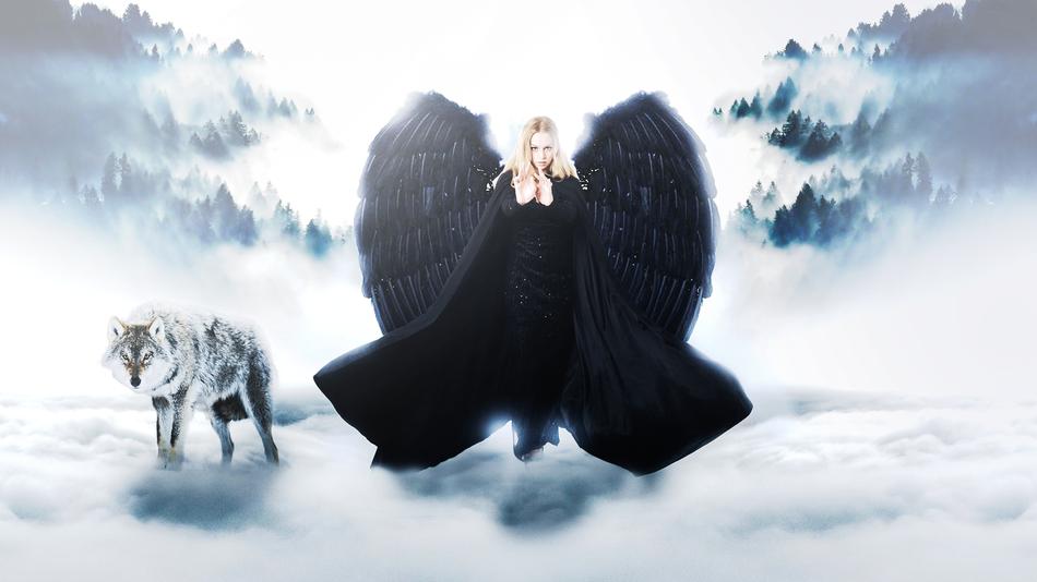 fantastic woman with black wings