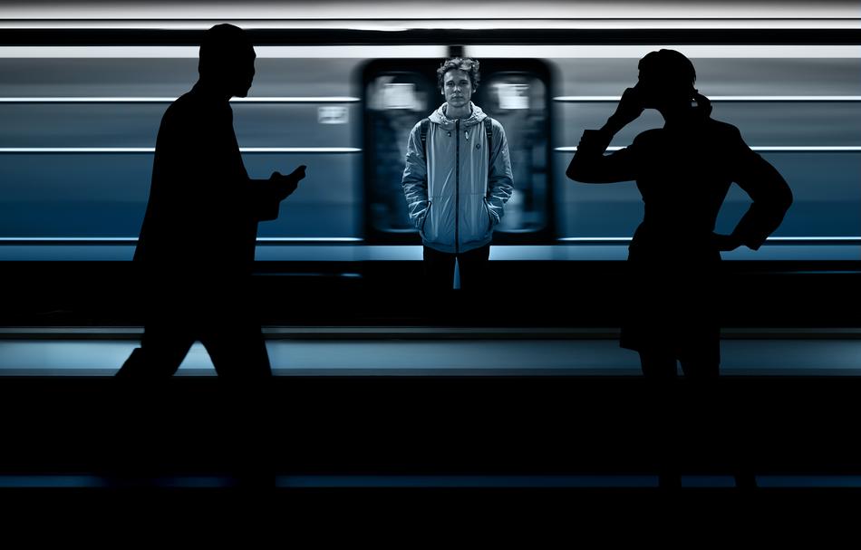 clipart of people in metro