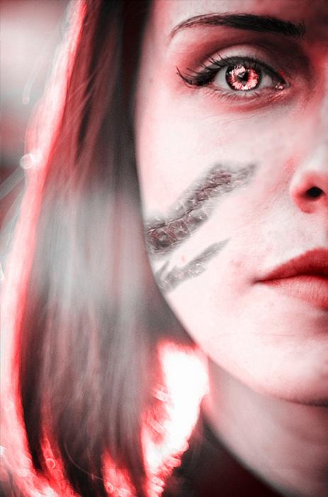 dragon eyes of a fantasy woman
