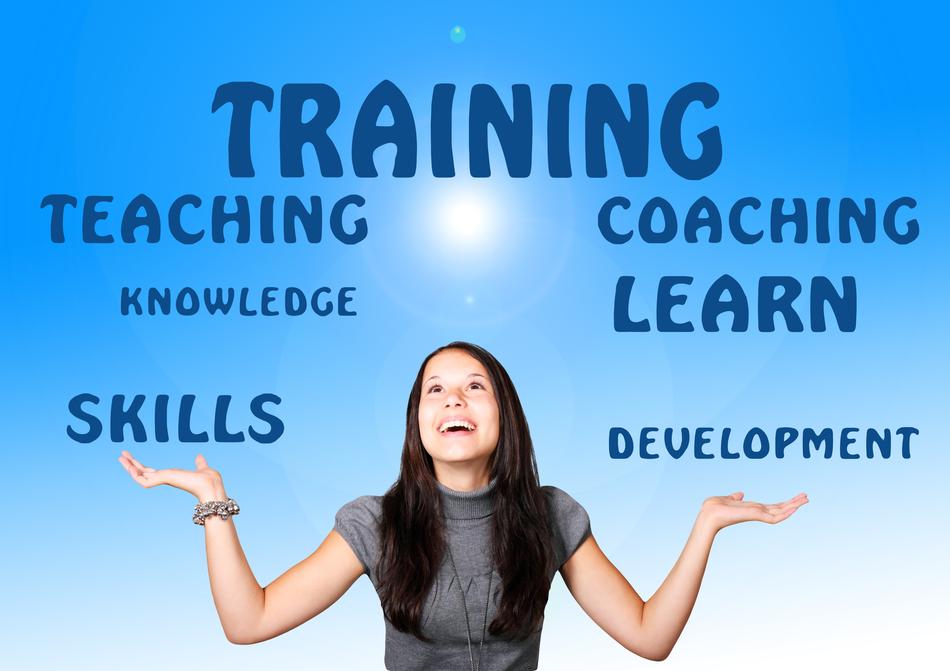 learn training woman banner