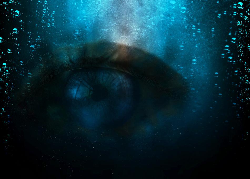 deep blue Eye, Fantasy, background