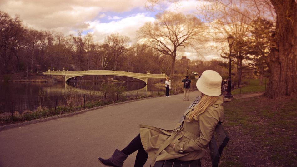 Lady Sitting In The park