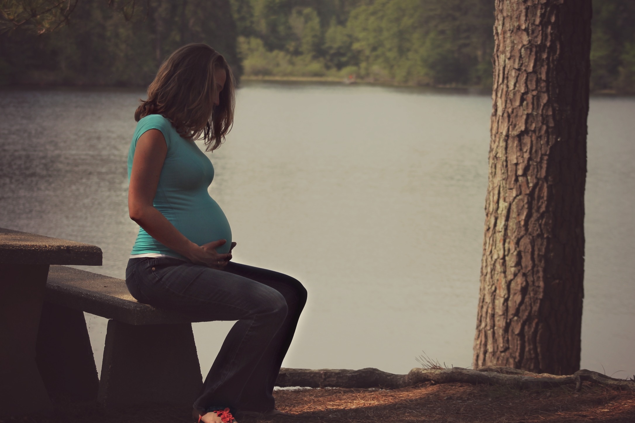 Woman near Lake