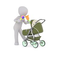 baby carriage 3d drawing