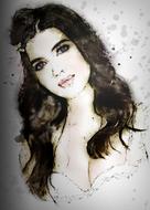 illustration of Girl Fashion Makeup