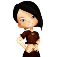 cartoon girl teenager drawing