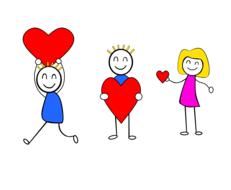 drawn happy family