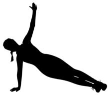 silhouette of a girl during fitness
