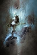 girl dancing as digital art