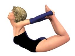 woman in yoga pose as a 3d model