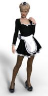 sexy young maid, 3d render