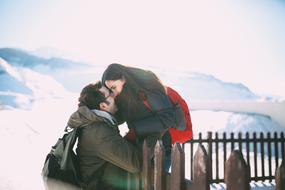 sweet Couple at winter