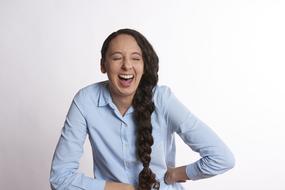 happy Hilarious Woman Laughing