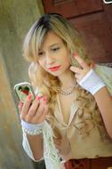 Woman Lovely Girl phone
