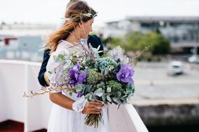 woman with Bridal bouquet