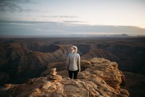 woman on the mountain peak