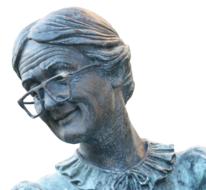 sculpture of an elderly woman