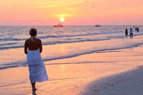 Pretty Girl sea Sunset
