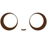 brown eyes as an abstract illustration