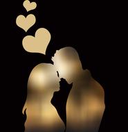 meeting love couple clipart