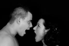 quarrel, Man And Woman shouting at each other