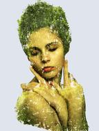 Portrait of nature woman
