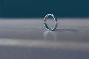Metal Solo Ring on Table