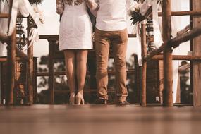 Couple of the man and woman, on the wedding celebration