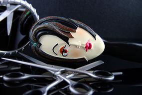 Scissors Woman Mirror Hair