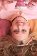 Girl Youth Portrait pink bow