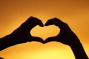 Heart Hands silhouette