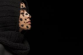 Portrait of Paint on Model face