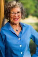 Portrait of Adult woman in blue shirt