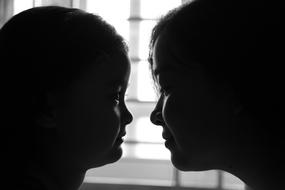 Mother And Daughter face to face