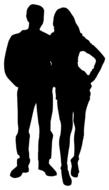 couple silhouette love relationship