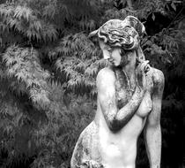 girl Model Statue in Garden