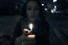 girl with Lighter