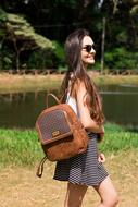 Woman Model walking at park