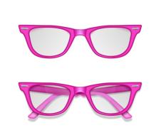 pair of pink glasses as an illustration